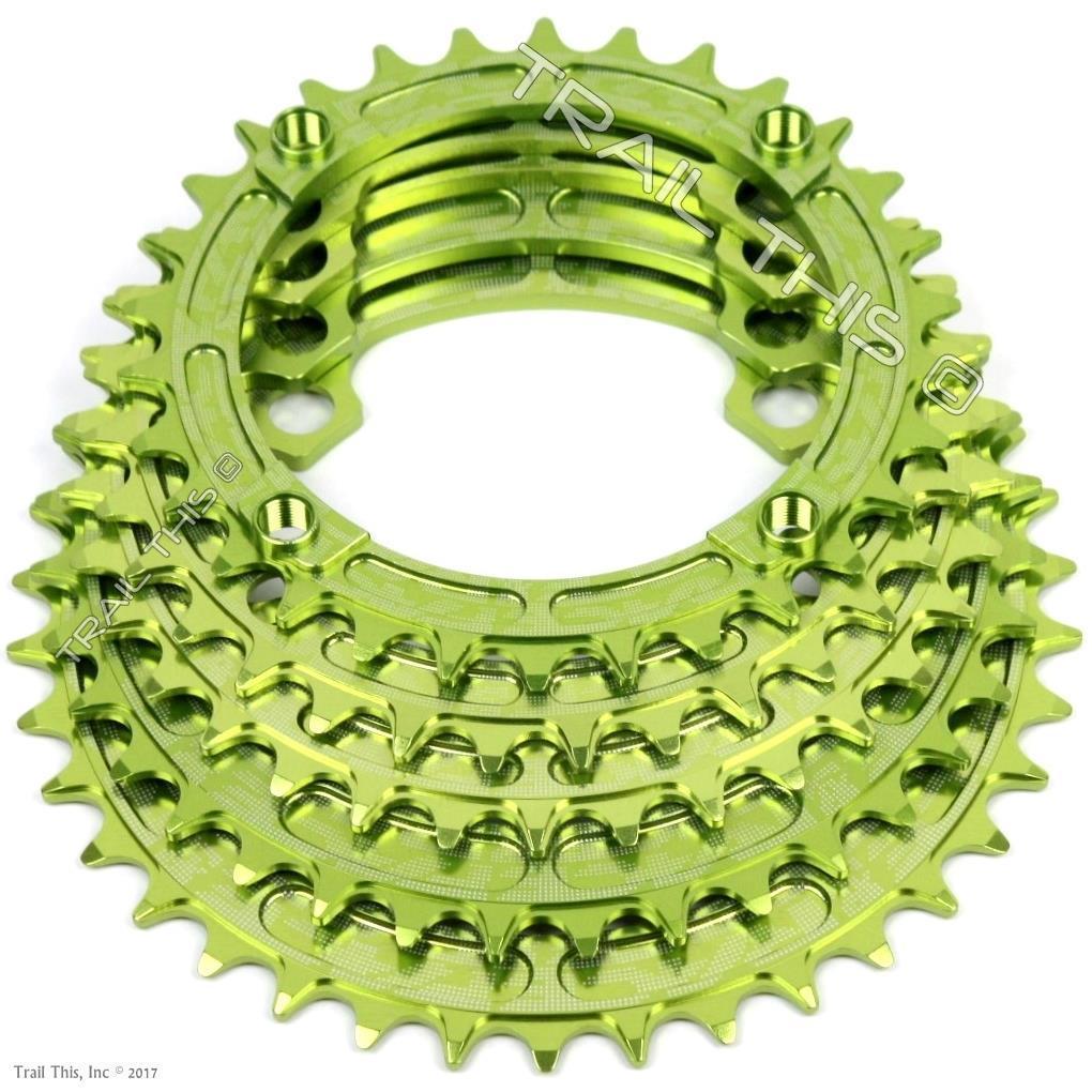 RaceFace Green Narrow-Wide 30,32,34,36,38T x 104 MTB Chainring 9 10 11 12-Speed