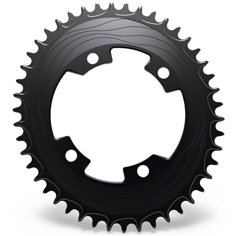 ALUGEAR Aero 107 BCD Oval Chainring. Black