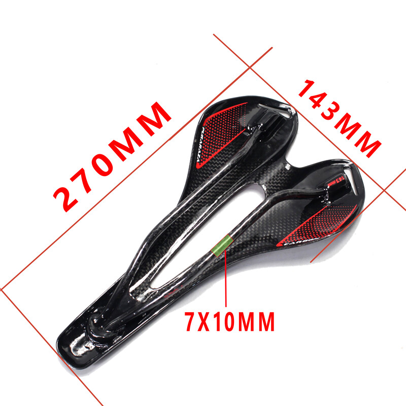 Carbon Fiber + Leather Bicycle Saddle Road Mountain Bike Saddle Seat Pad Cushion