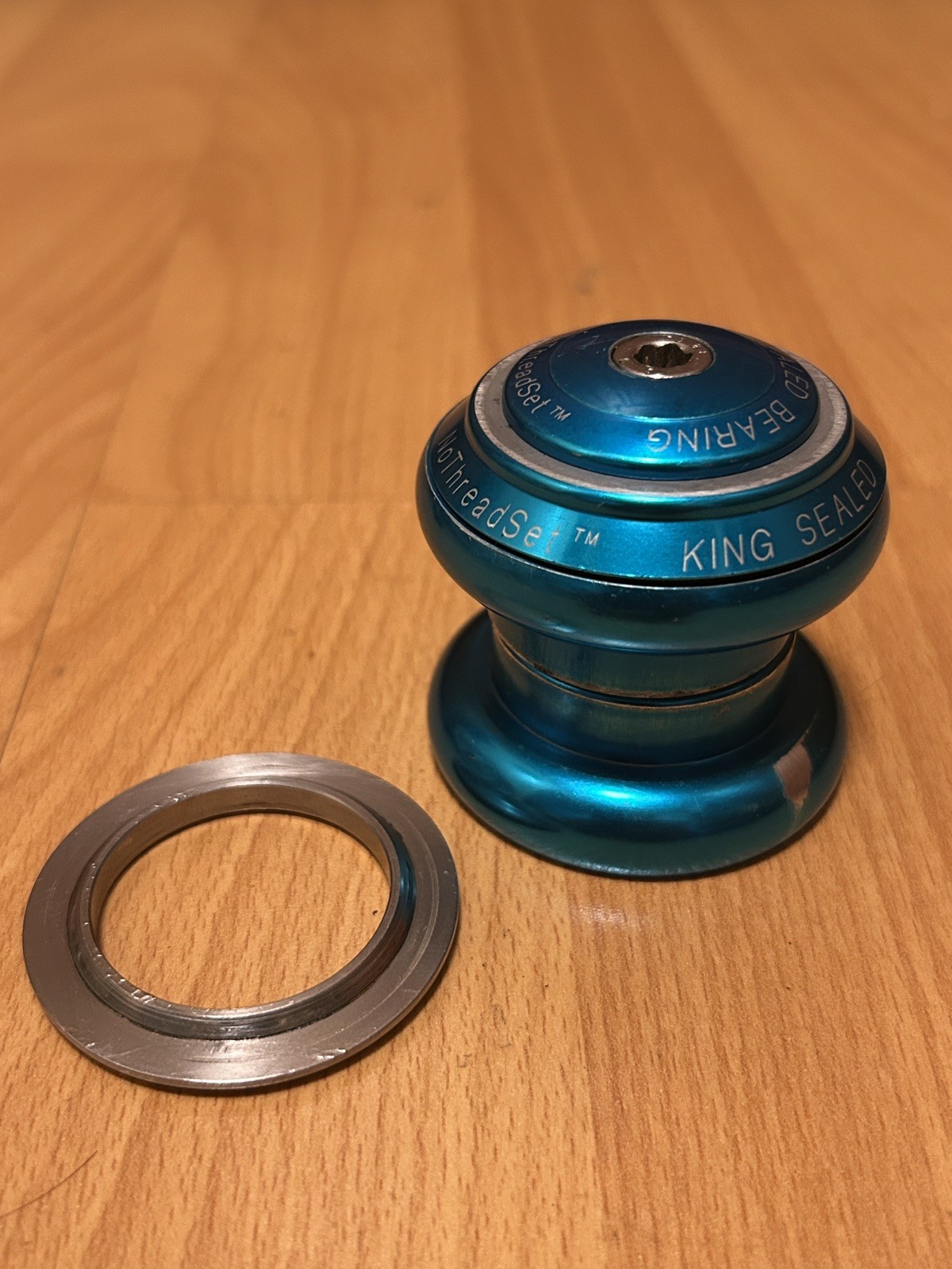 Vintage Early 1990’s Chris King TURQUOISE 1-1/8″ NO LOGO Headset RARE 90s MTB 👀