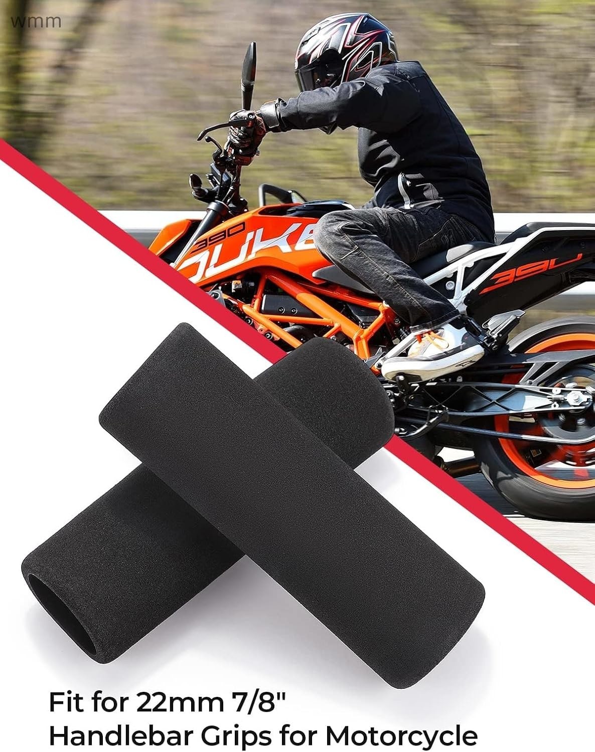 2pcs Grip Puppy Motorcycle Foam Anti-Vibration Comfort Handlebar Grip Cover