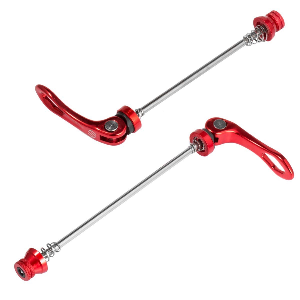 Quick Release Skewers Front & Rear Set for Road Bike,red