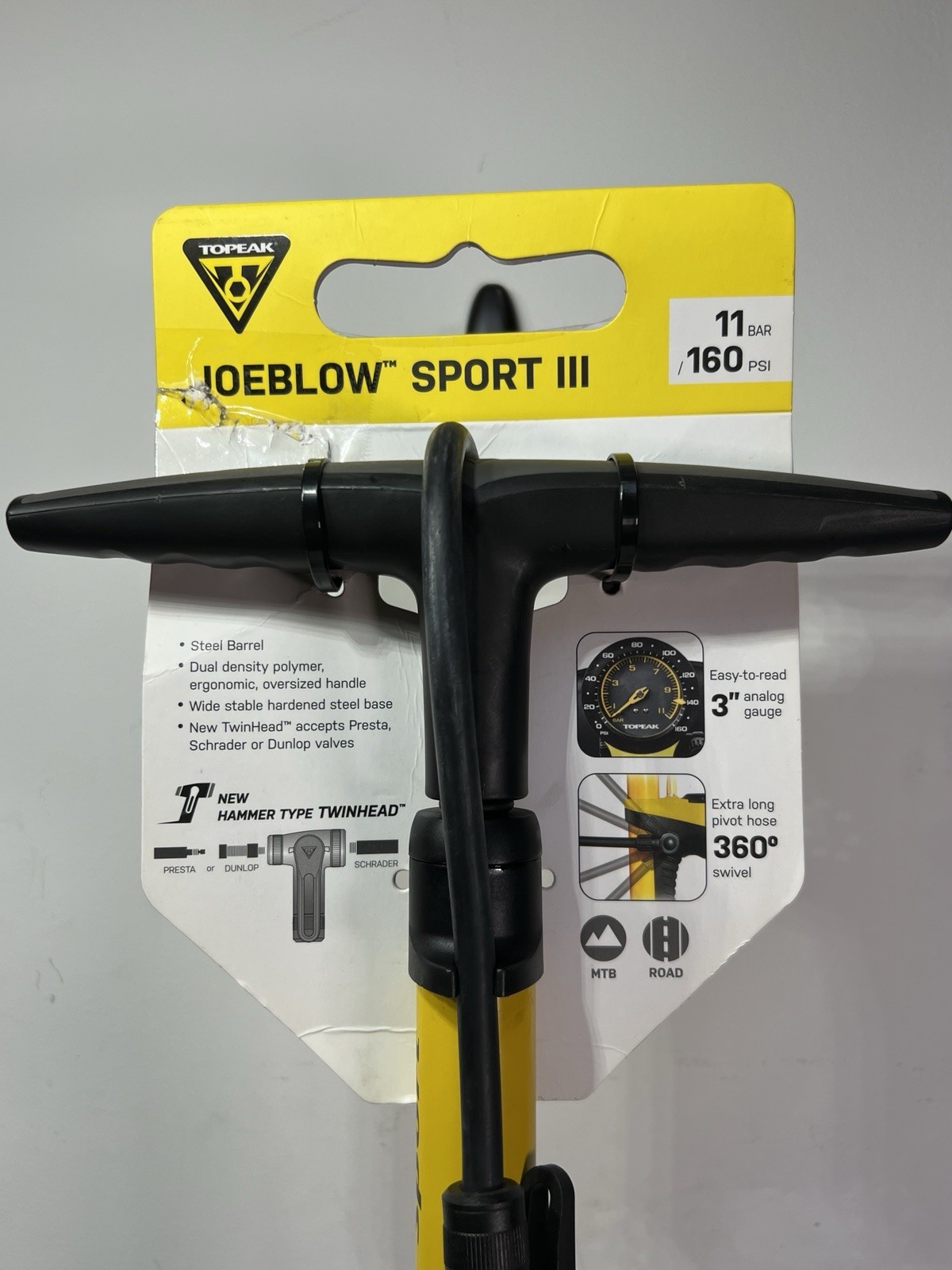 TOPEAK JOEBLOW SPORT III Bicycle/ Sports Pump With Built In Air Gauge