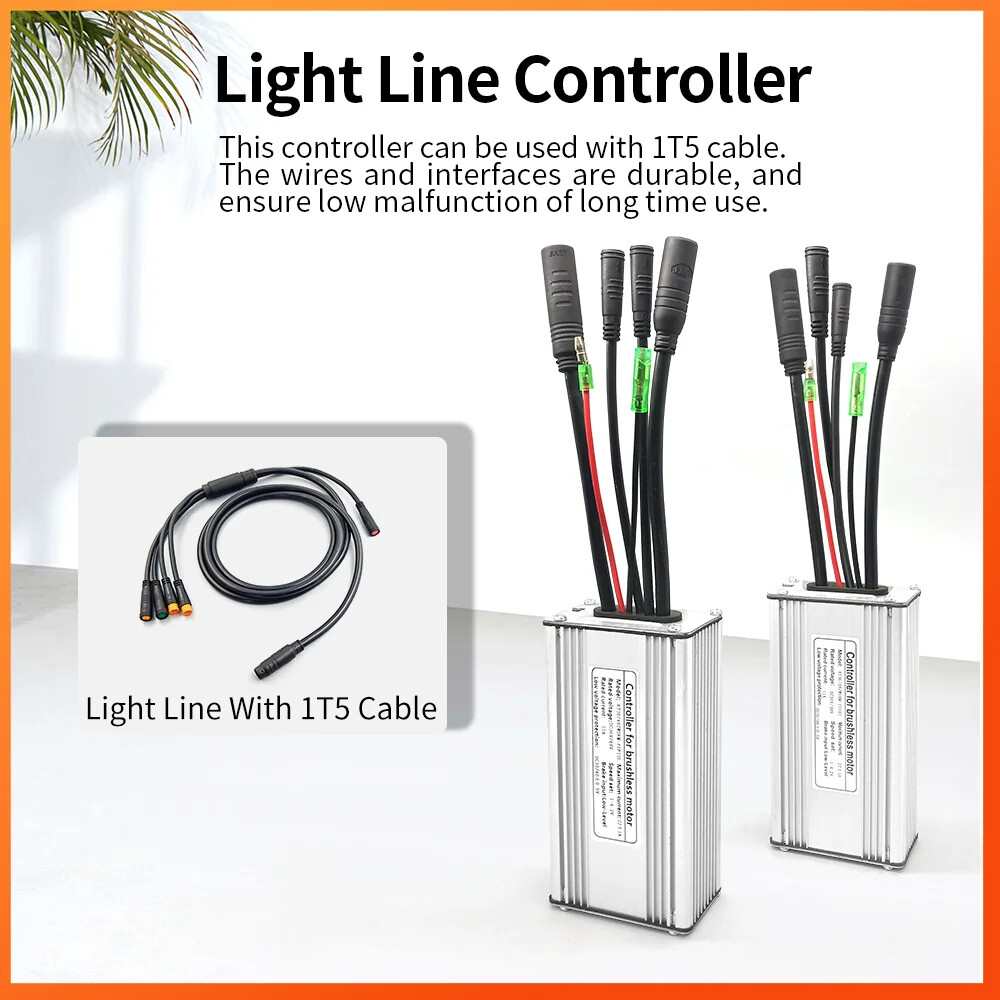 E-bike Controller 36V/48V 250W-1000W Waterproof Plug 15A/17A/22A/25A/30A Motor