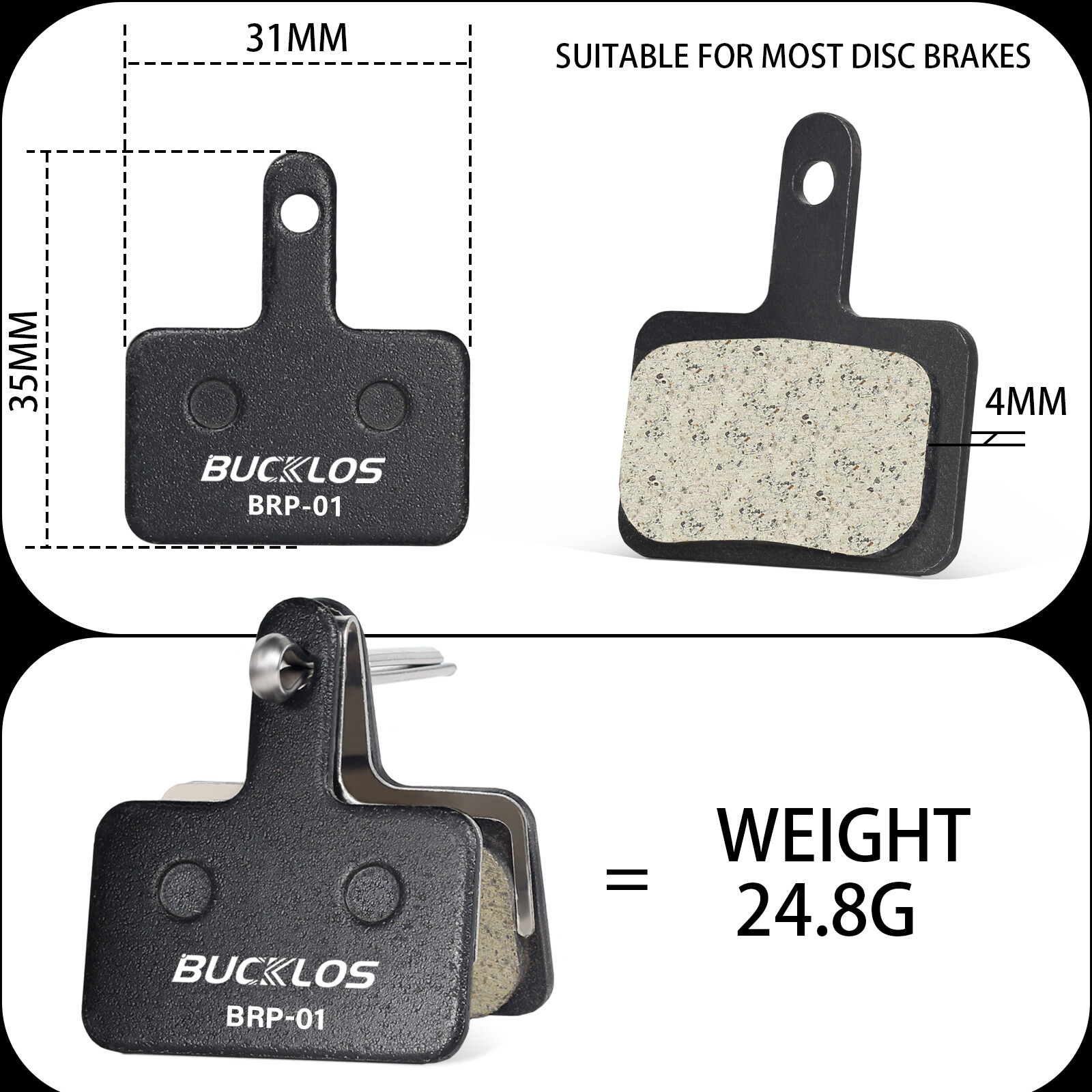For Shimano Tektro B01S G01S E10.11 Disc Brake Pad Resin/Ceramic/Sintered Metall