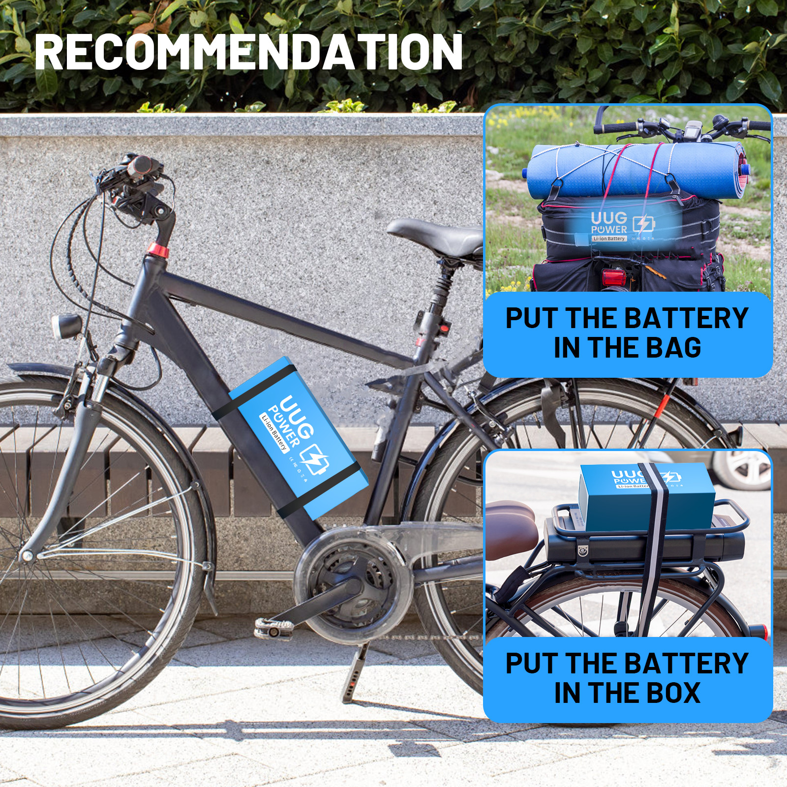 36V 10Ah/14Ah/20Ah Battery Lithium Ebike For 200W-1260W Motor Electric Bicycle