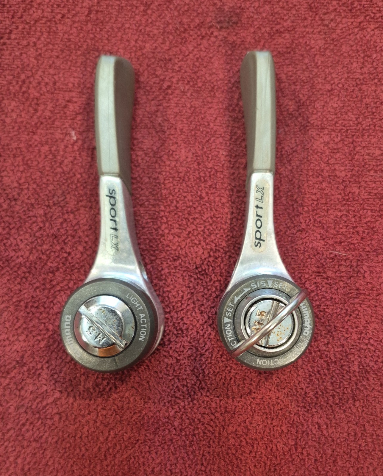 Shimano EXAGE Sport LX SL-A452 Light-Action 6-Speed Downtube Shift Lever Set for