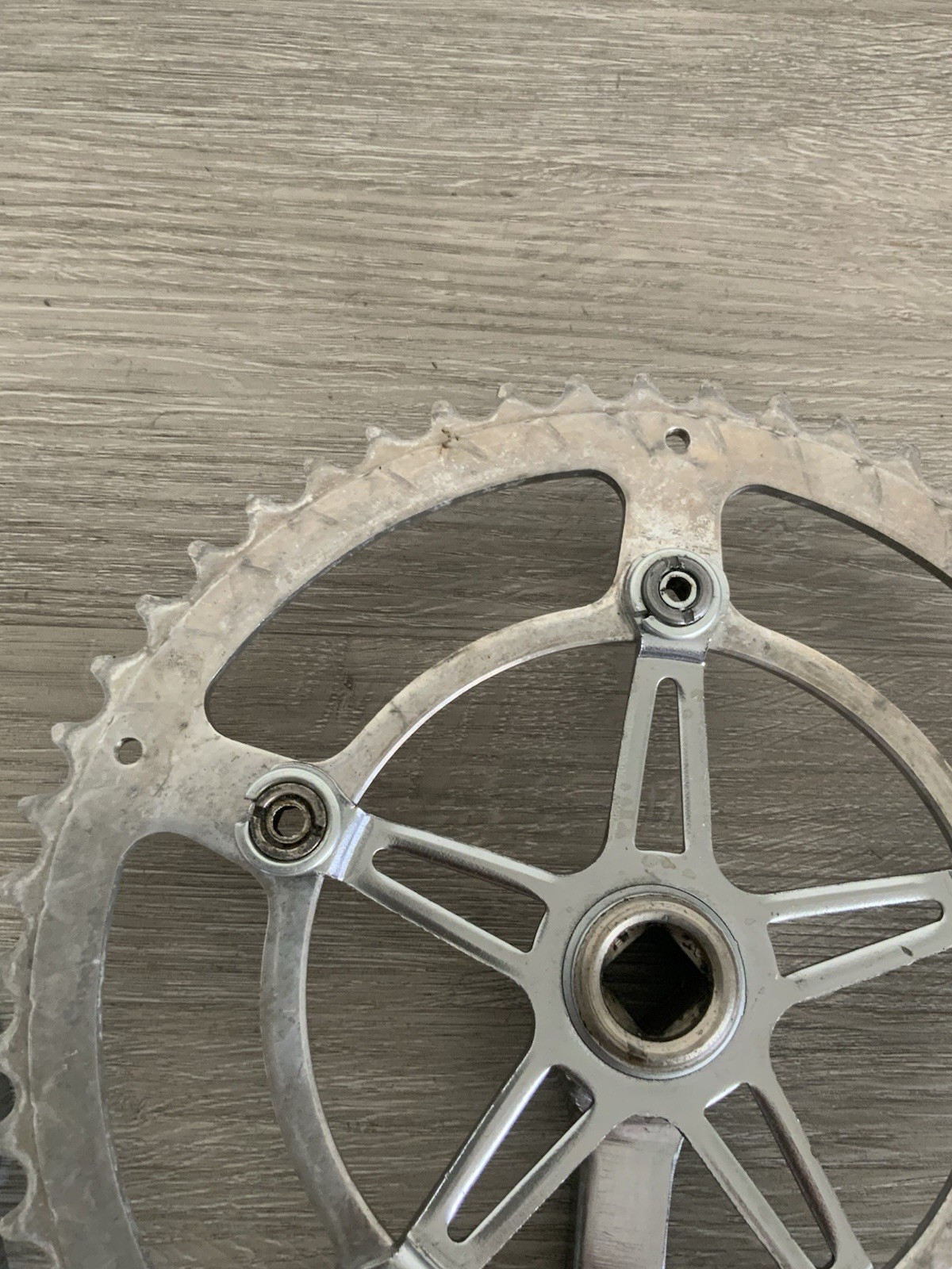 NERVAR SPORT CRANKSET SINGLE 52 CM ROOM FOR A DOUBLE 128 BCD SQUARE TAPER 9/16
