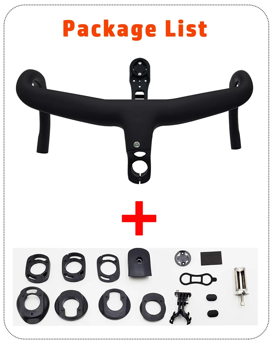 Road Bicycle Internal Routing Cable Integrated Handlebars with Computer Mounts