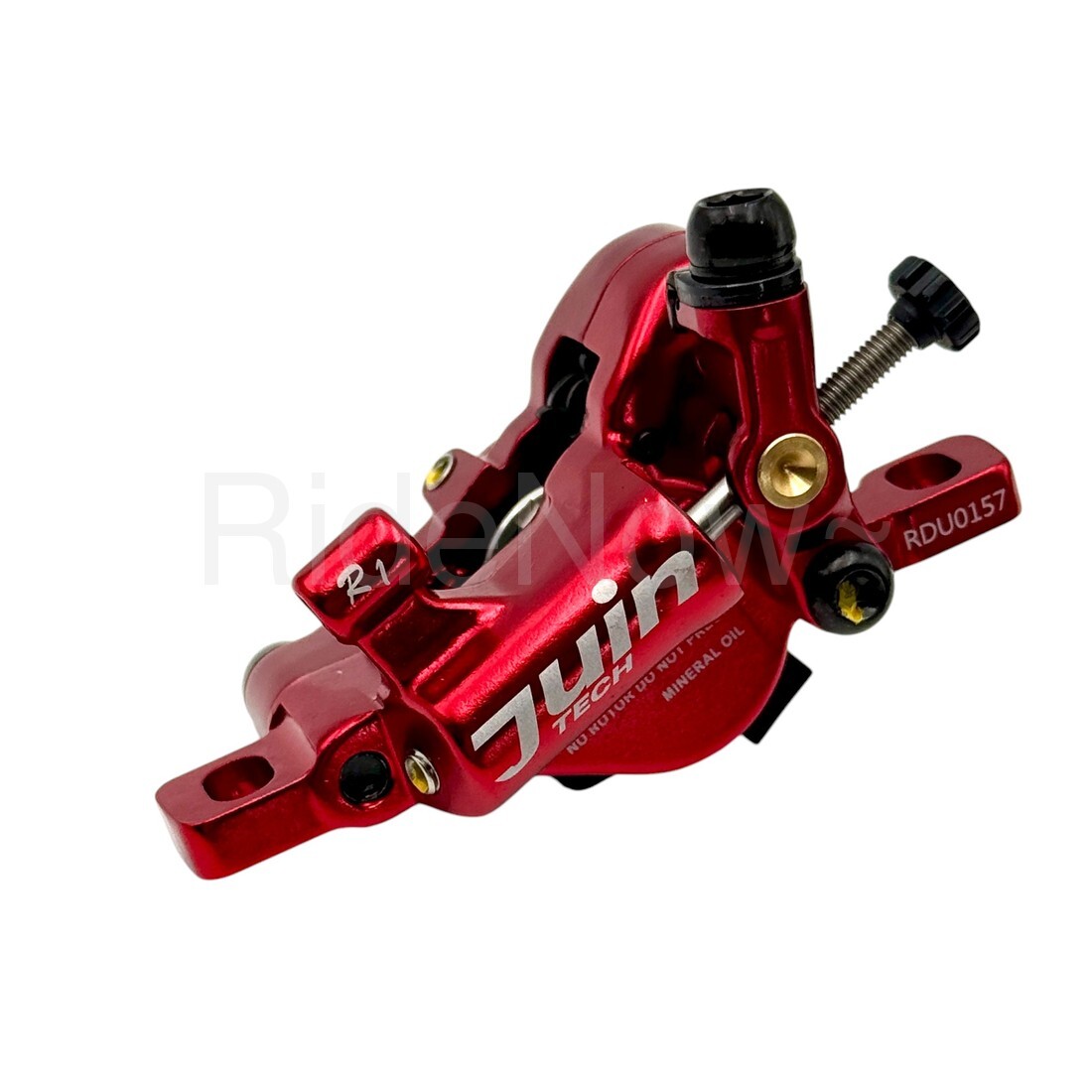 JUIN Tech R1 Hybrid Hydraulic Disc Brakes for CX Road Bike w/160mm Rotors Red