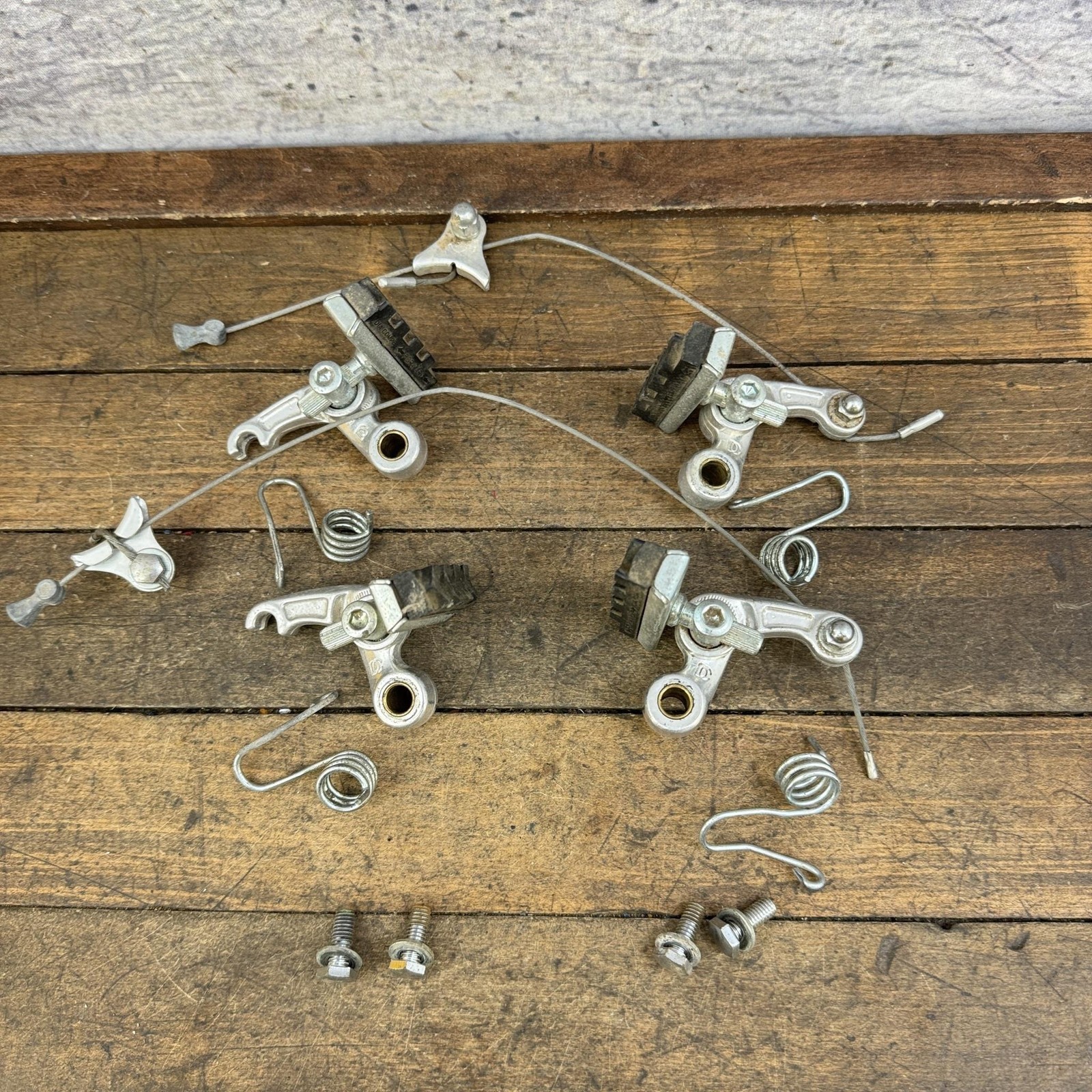 Vintage Dia Compe 981 Cantilever Brake Set Silver Japan 1980s ATB MTB Touring