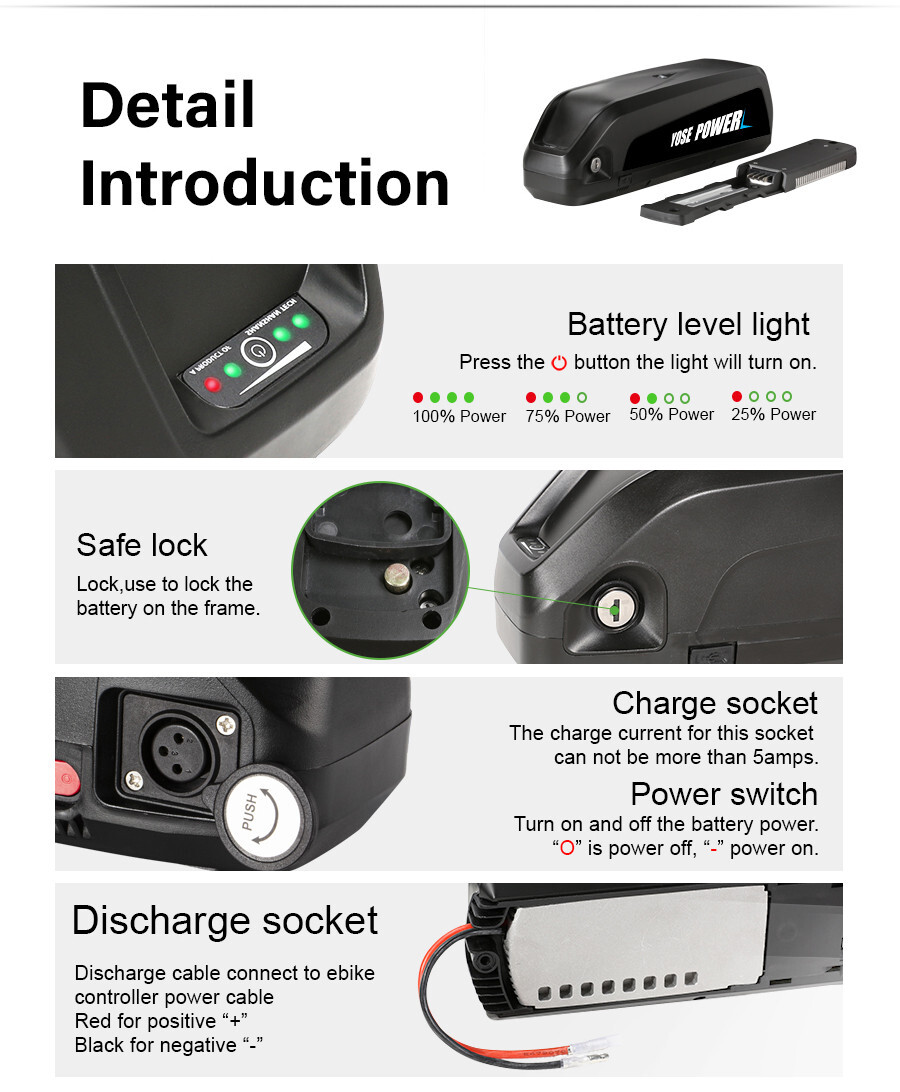 48V 36V 17.4AH Hailong Battery Electric Bike Battery 48V Ebike Lithium Battery