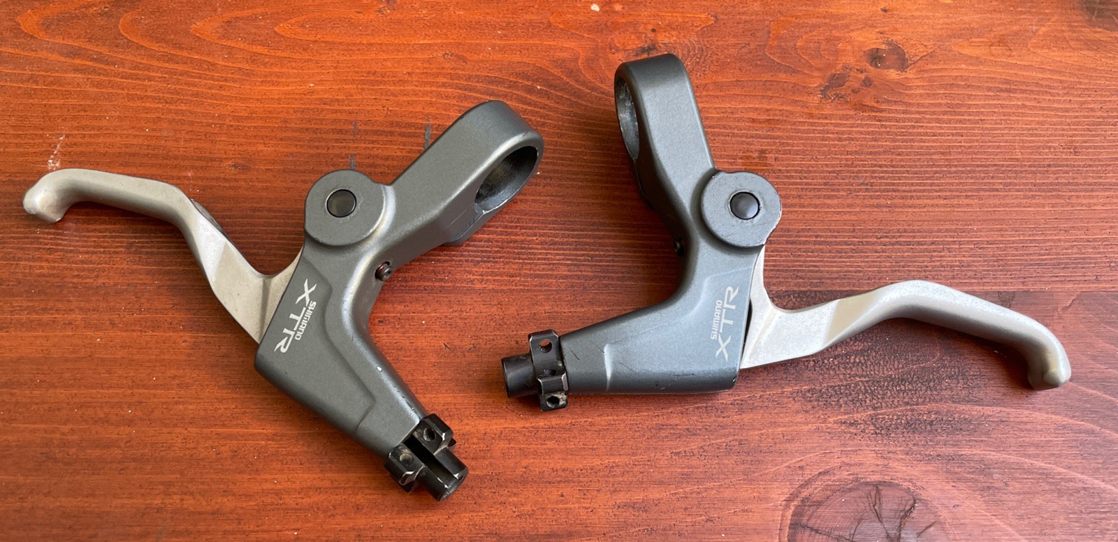 Vintage SHIMANO XTR BL-M950 MTB V-Brake Lever PAIR 22mm 2 Finger VGC Gray JAPAN!