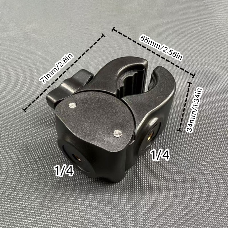 Greatest 40mm Opening Heavy Duty Clamp with 17mm Ball Head Adapters for Rod