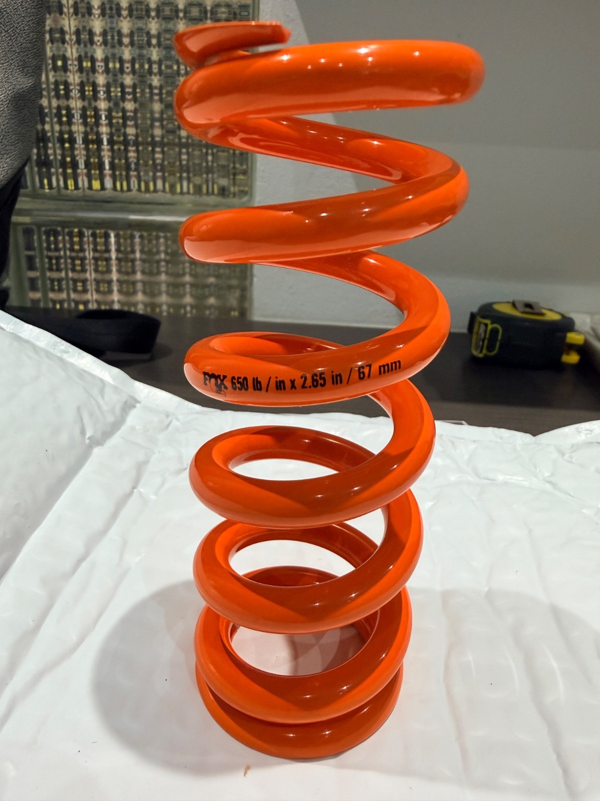 FOX SLS Coil Rear Shock Spring – 650 lb. x 2.65″ / 67mm Stroke, Orange