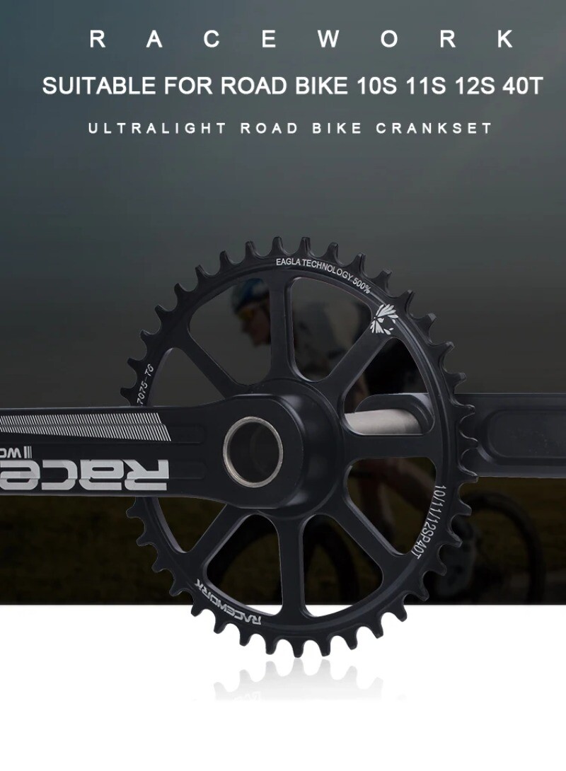 170/172.5/175mm Road Bike Crankset Single Chainring 10/11/12 Speed 40/42/44T BB