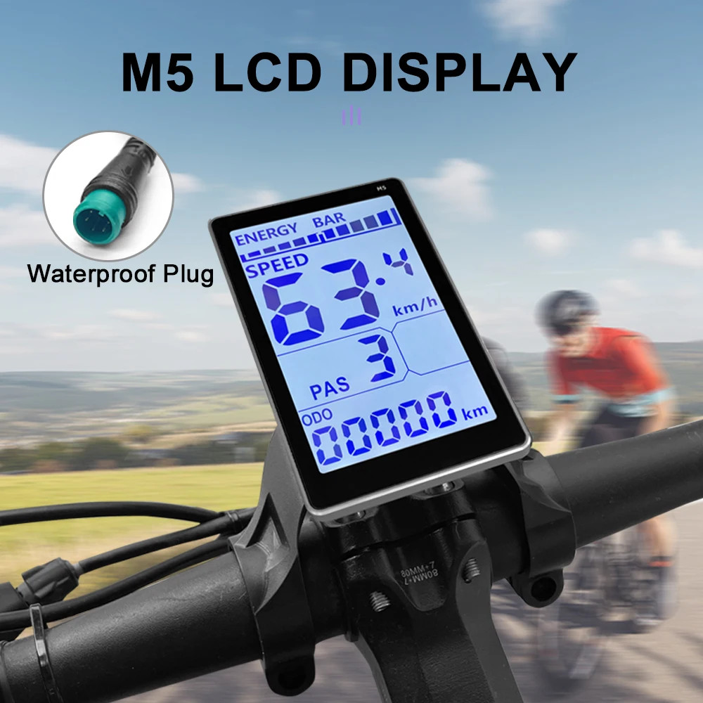 E-bike Display S866 S900 UKC1 LCD Display 24V-48V SM/Waterproof Connection Plug
