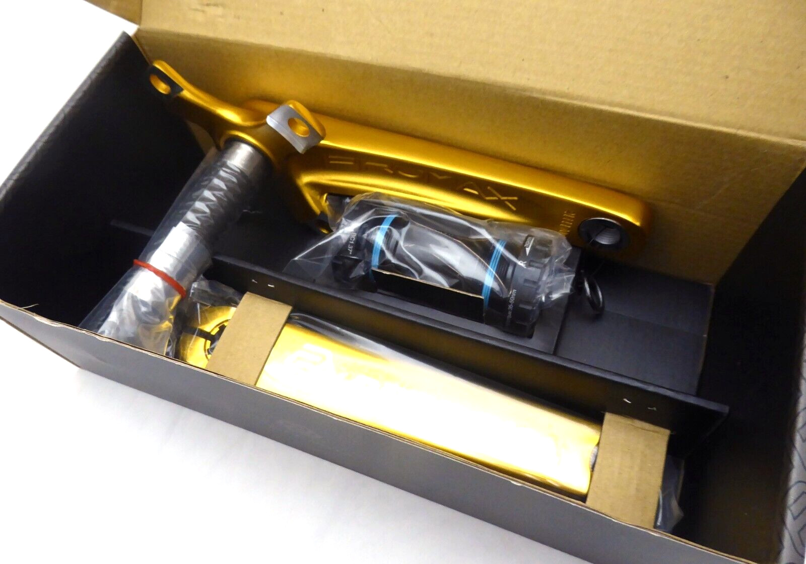Promax CF-2 Crankset – 160mm, 24mm Spindle, 68mm English BB Included, Gold
