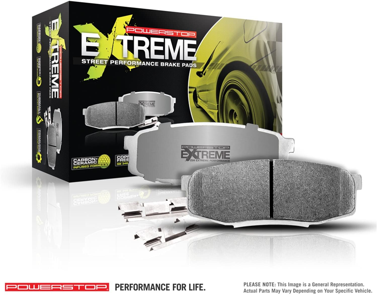 Power Stop Front Z26-1405 Z26 Extreme Performance Carbon-Ceramic Brake Pad