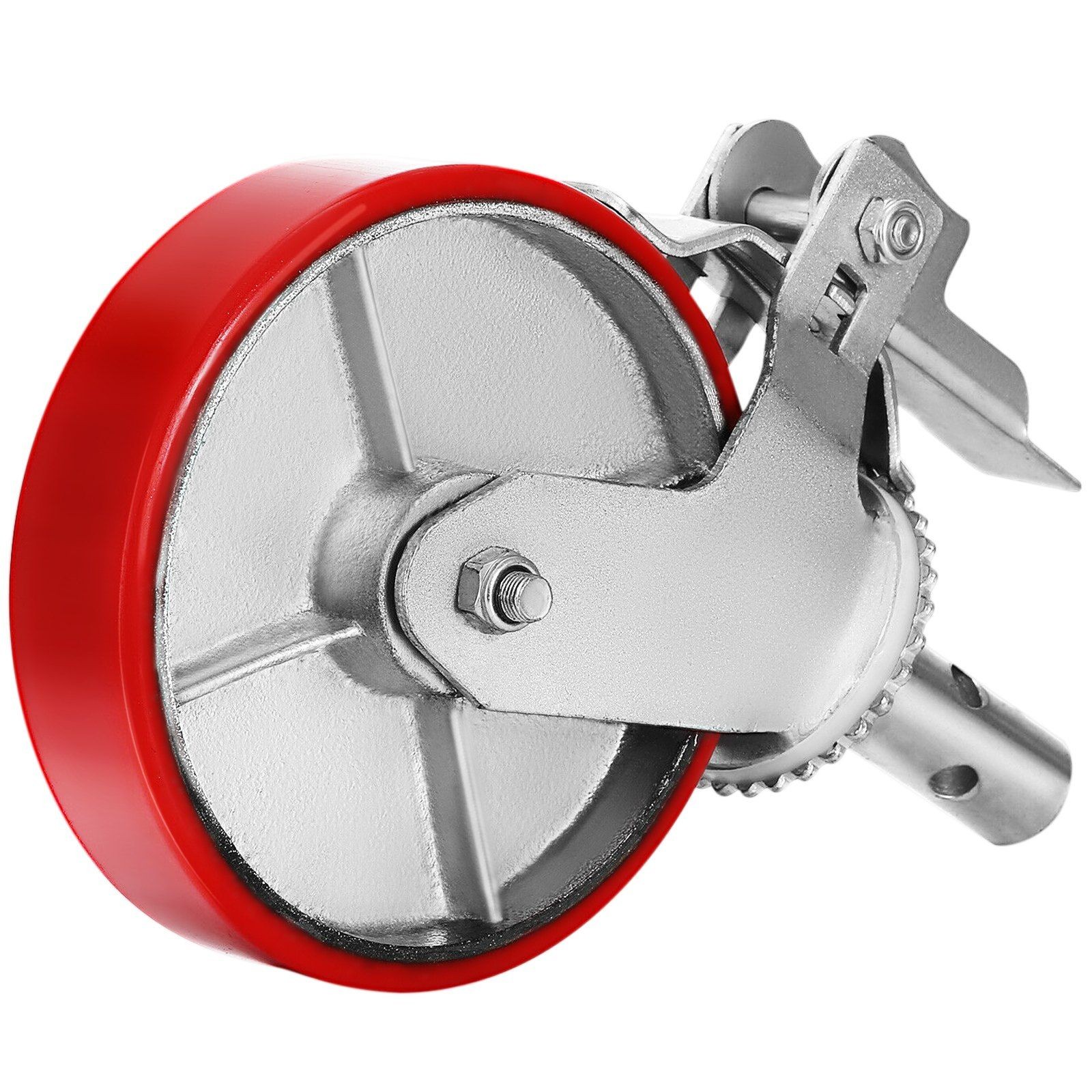 4x 8″ 4400lb Locking Brakes & Polyurethane Wheels for Scaffolding & Workbench