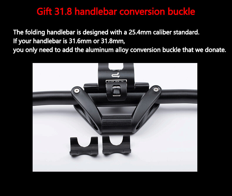 PROMEND Foldable Bicycle Handlebar MTB Mountain Bike Handlebar Fit 25.4mm 31.8mm