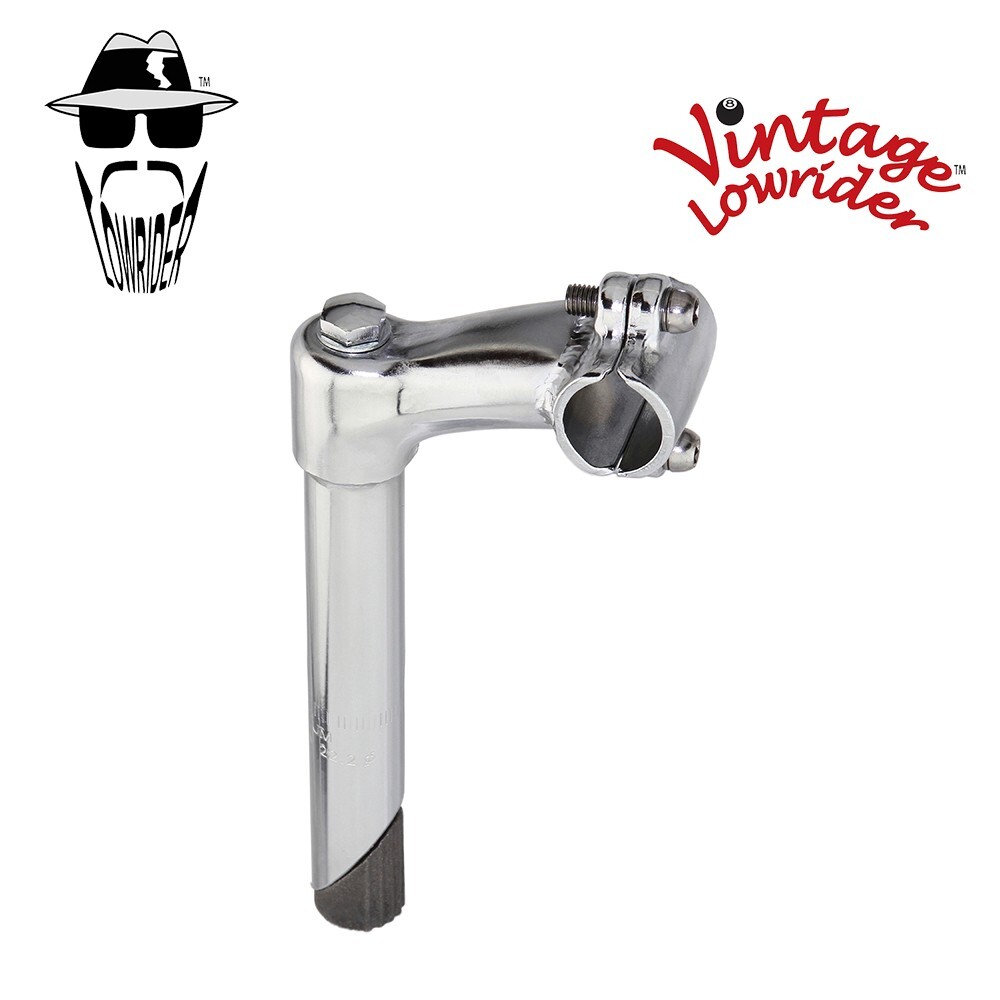 GENUINE VINTAGE LOWRIDER STEEL STEM (SIZE 22.2MM) W/ 2 BOLT KP-3 CHROME