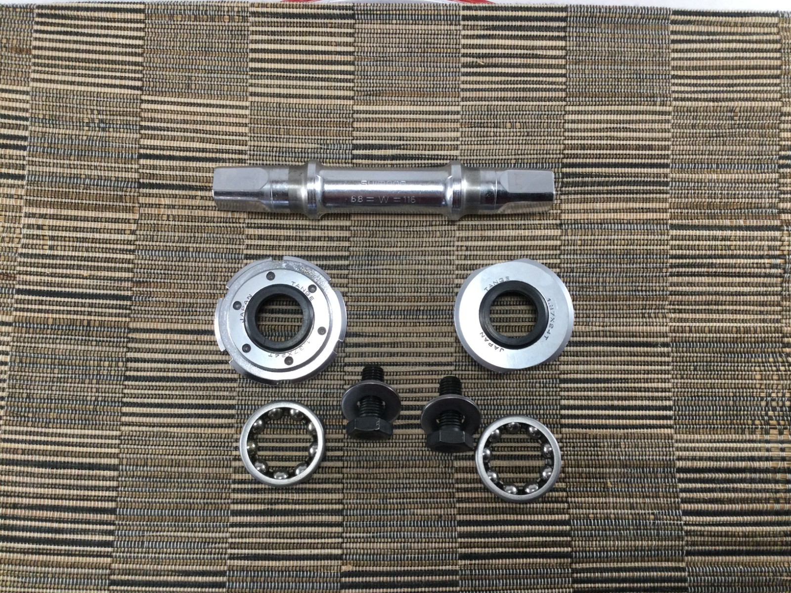 SHIMANO 68-W-116 CRMO TANGE BOTTOM BRACKET SET JE …