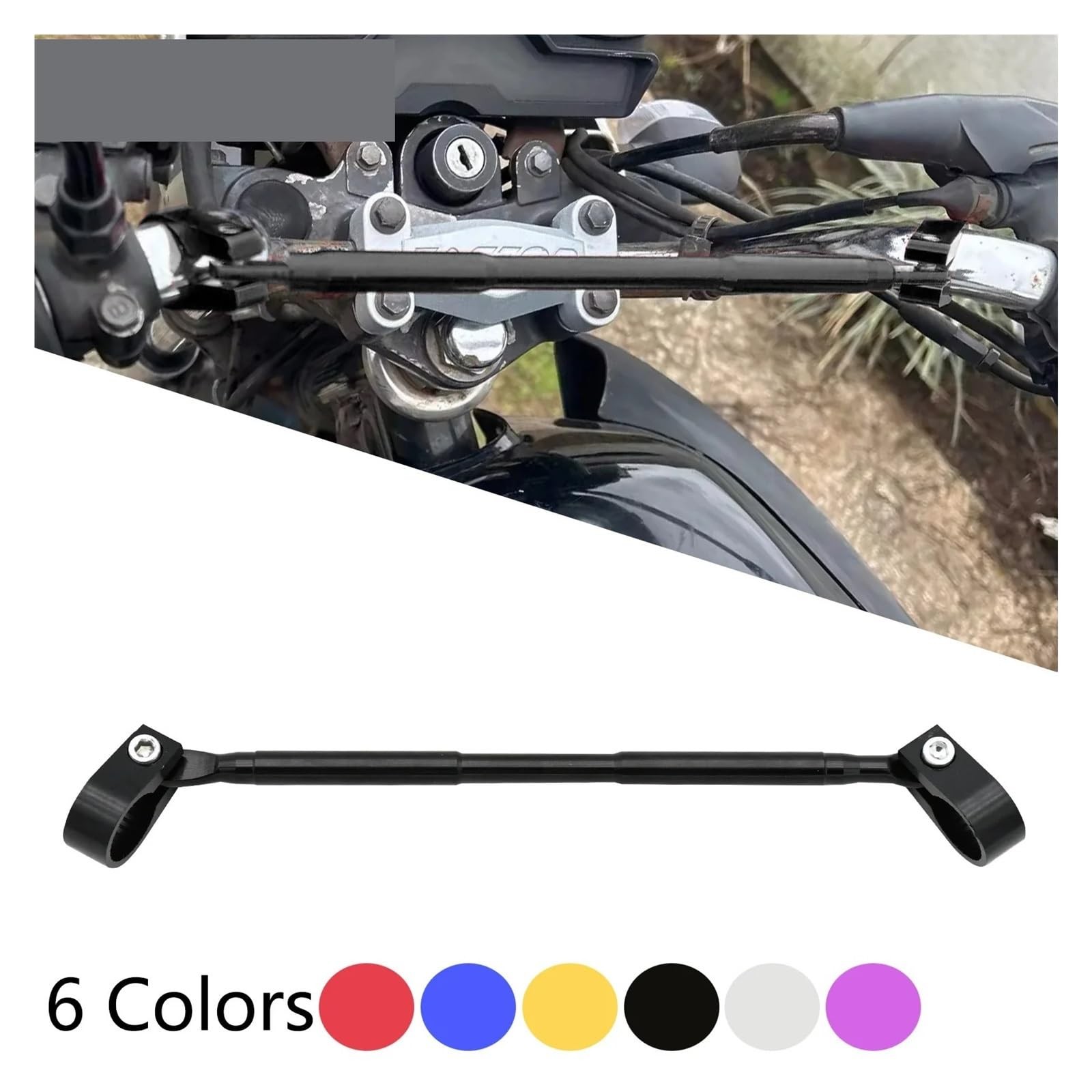 Motorcycle Handlebar CNC Aluminum Alloy Cross Bar Steering Wheel Strengthen L…