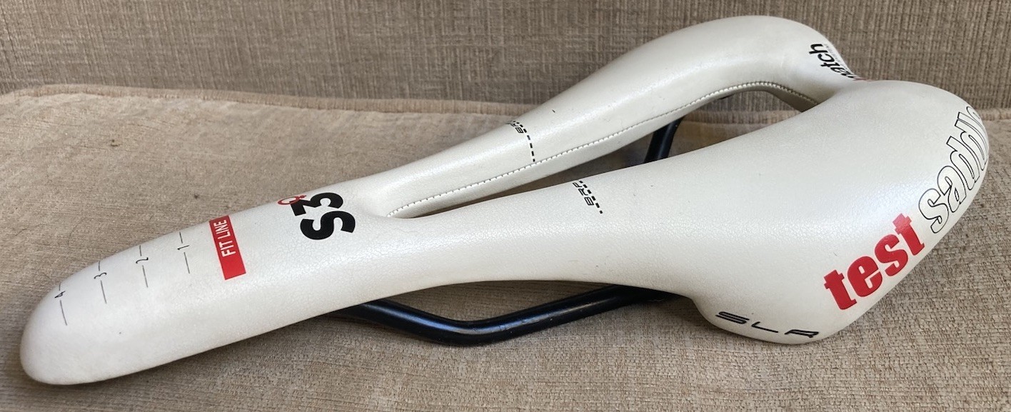 Selle Italia SLR S3 Manganese Railed Test Saddle White Bicycle Road Bike Seat