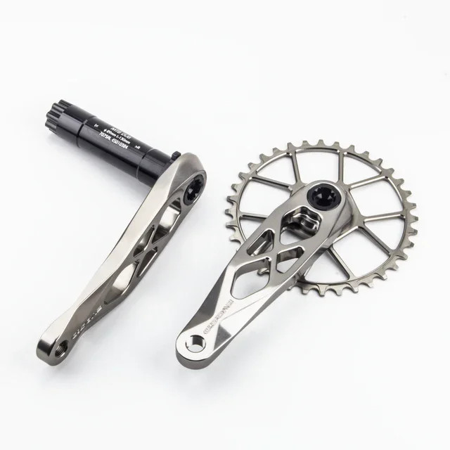 Ultralight AM MTB Bicycle Crankset 165/170/175mm Cranks Arms 3-nail Chainrings