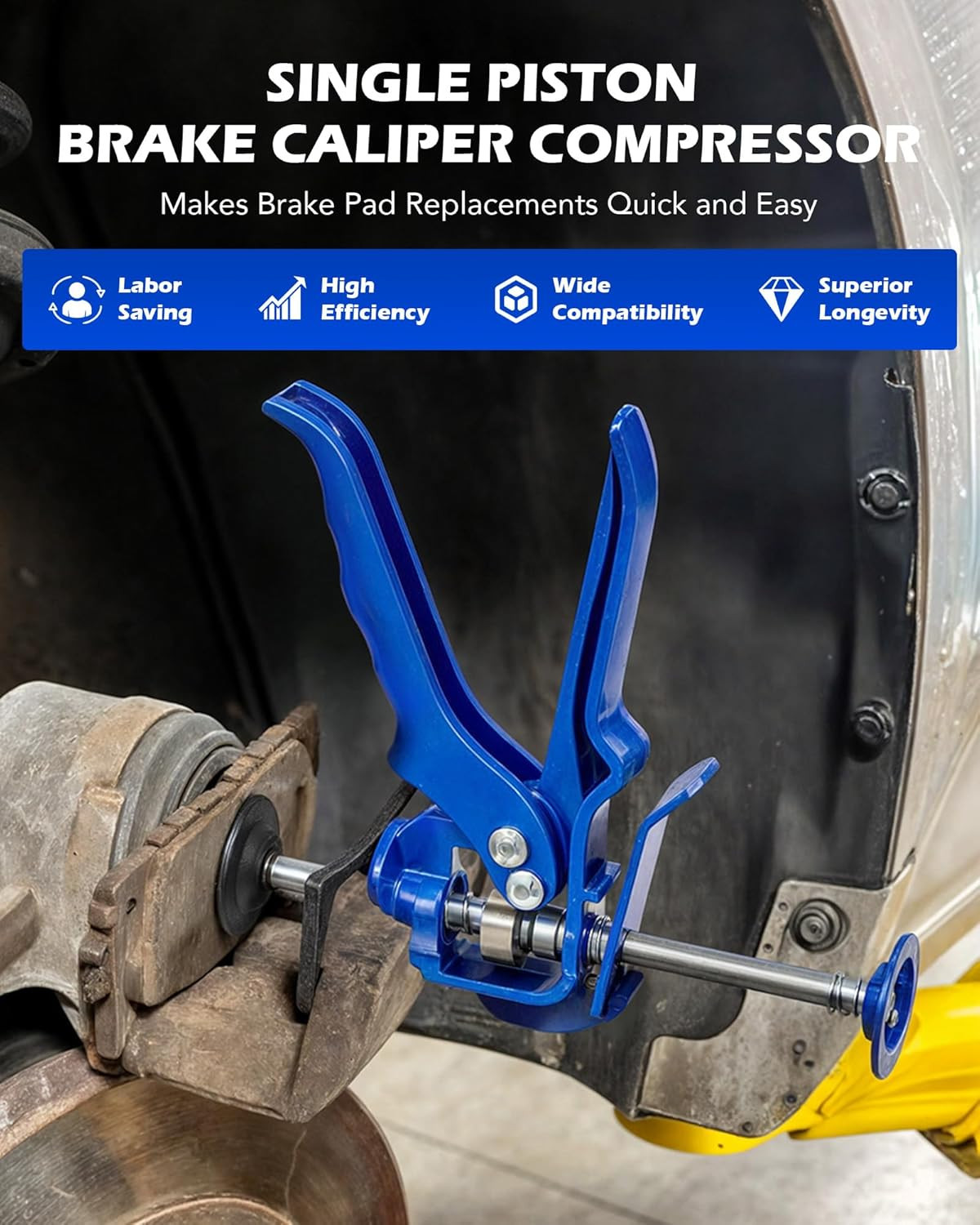 Speedy Brake Caliper Compression Tool, Heavy Duty Caliper Piston Compressor Tool