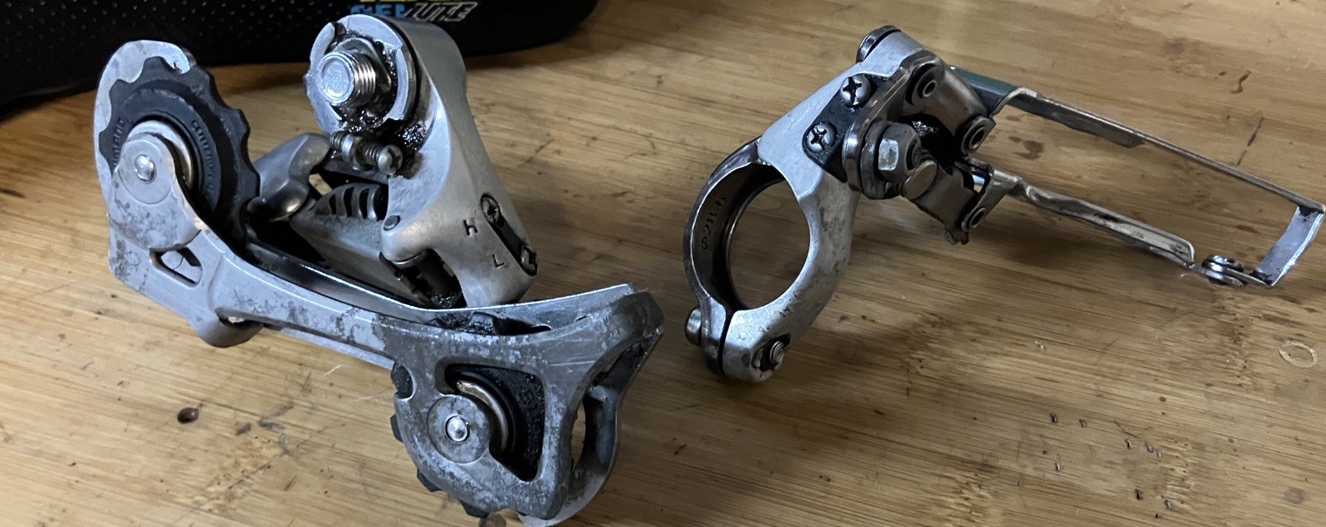 Vintage Shimano STX RD-MC30 FD-MC30 Derailleur Set 28.6mm MTB Japan A69