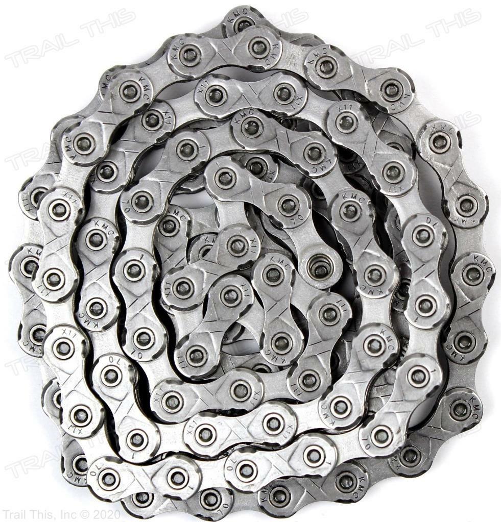 KMC X11 11-Speed 118L Bike Chain Gray Stretch-Proof fits Campy SRAM Shimano