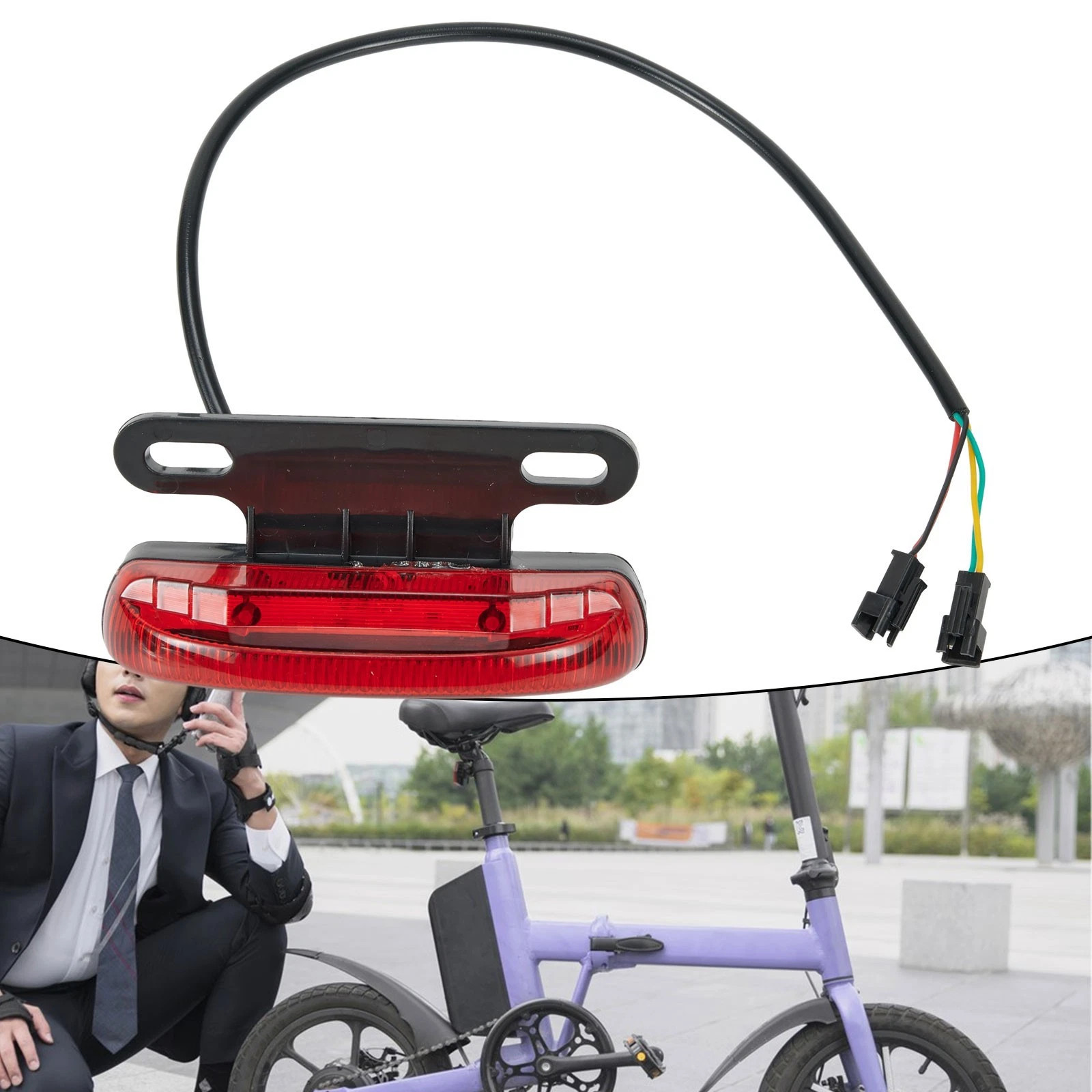 36-48V Ebike Rear Brake Light Tail Light Safe Warn Lamp For Electric Bicycle New