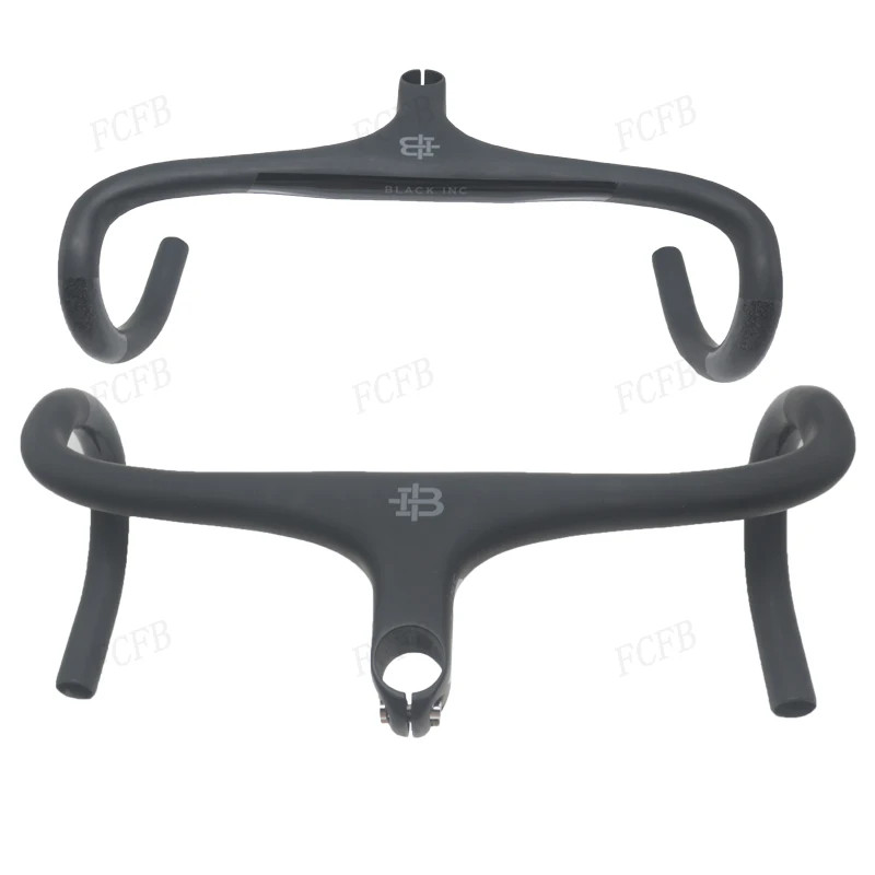 Road Bike Carbon Integrated Drop Bar with Stem Mount 28.6mm 380/400/420/440mm