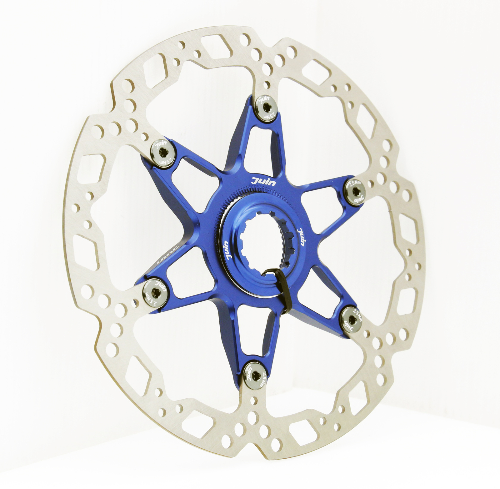 Juin Tech RT01 Blue Centerlock Floating Rotors 160/140mm Pair Road Bike Upgrade