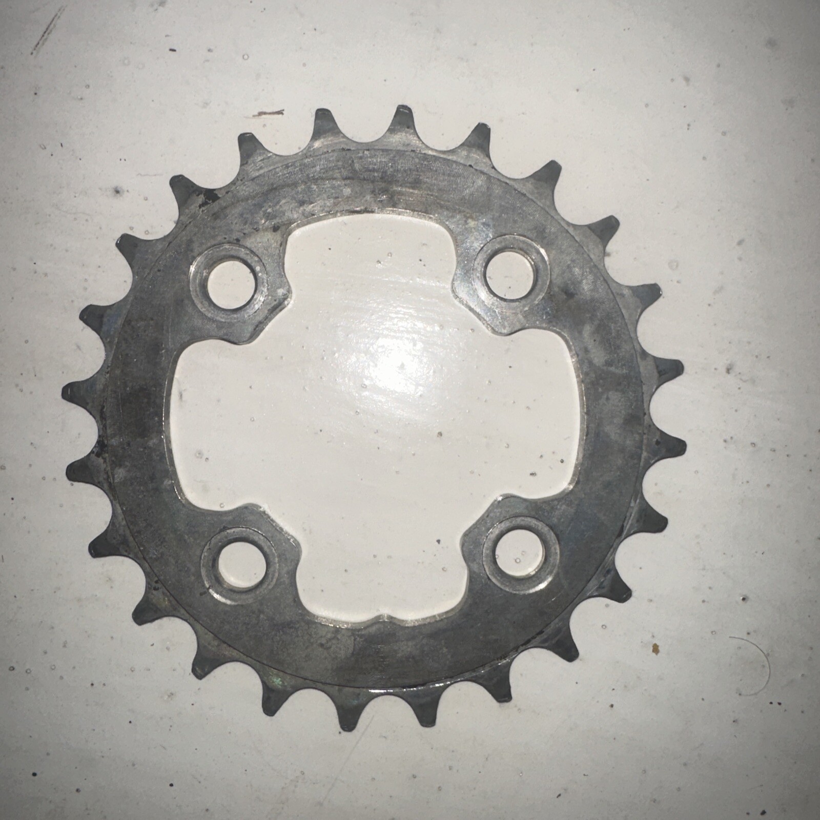 BlackSpire 6424 Chainring 24 Tooth 64 mm BCD 24t Silver Alloy Four Bolt 9 Speed