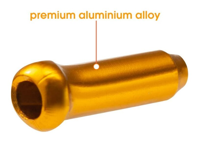 Bike Cable Ends Crimps – 25 pack – For Brake and Derailleur Cables