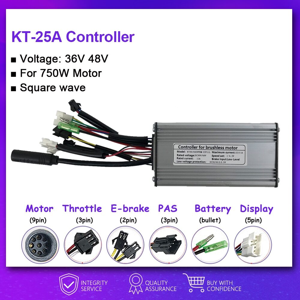 Squarewave Controller 15A-50A SM/Waterproof Plug Electric Bike Controller