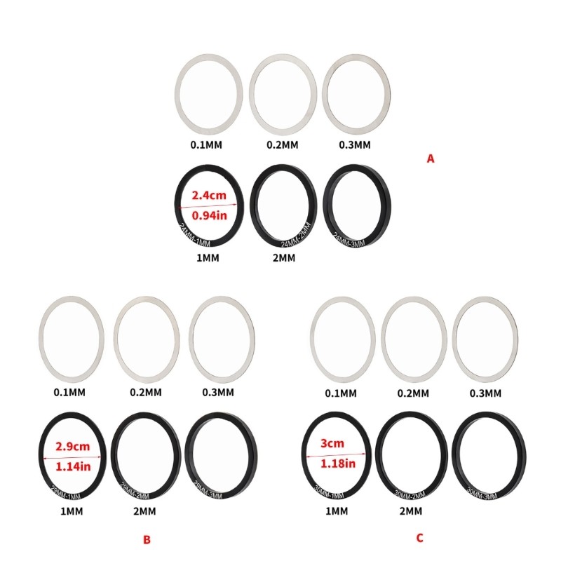 6pack Bike Gaskets Bottom Brackets Washer Spacer Cranks Chainring Adapter