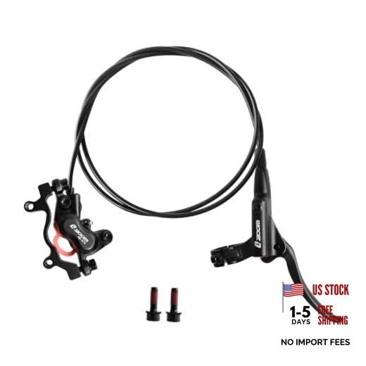 Z00M HB876 4-Pistons Hydraulic Disc Brake Set, MTB Hydraulic Rear Brake-Black