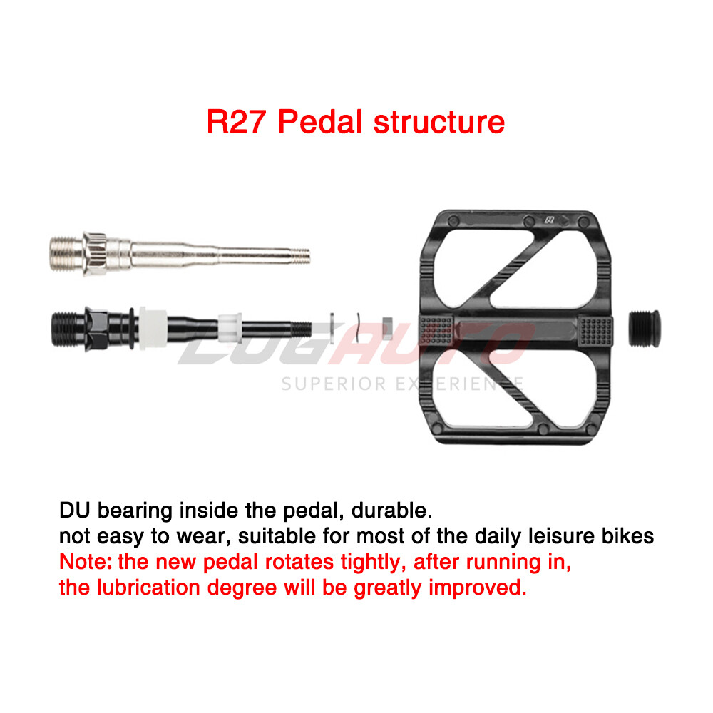 Non-Slip Bike Pedal DU Bearing Lightweight Road Pedals Sealed Flat Platform L+R