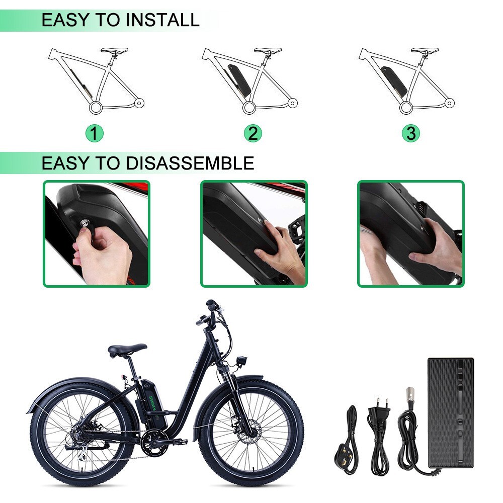 48V 13ah eBike Battery Downtube Electric Bike E Bike Hailong 850w 1000W motor