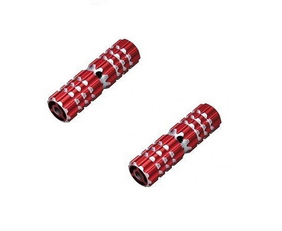BIKE BICYCLE ALUMINUM CHILDREN 3/8″ Axle Foot Pegs BMX RED