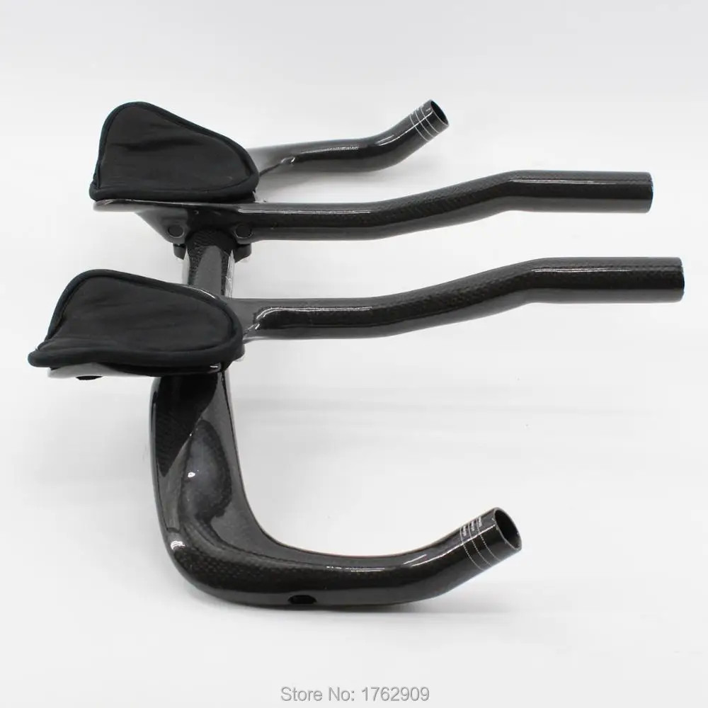 Road Bicycle Triathlon Matte Full Carbon Fibre Extended Rest Handlebar