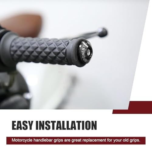 2 PCS 7/8″ Motorcycle Handlebar End Caps, Universal Handle Bar End Black