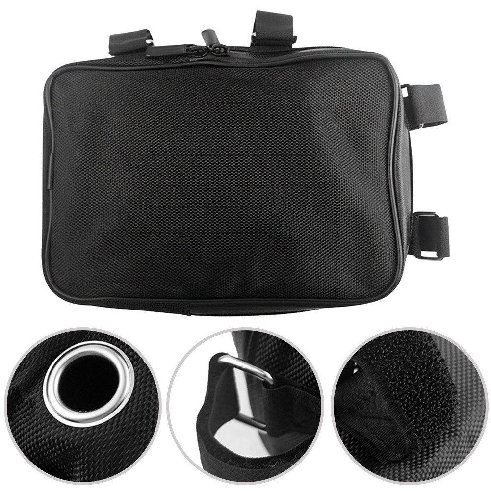 Electric Bicycle Battery Bag with Cable Management and Secure Frame Attachment
