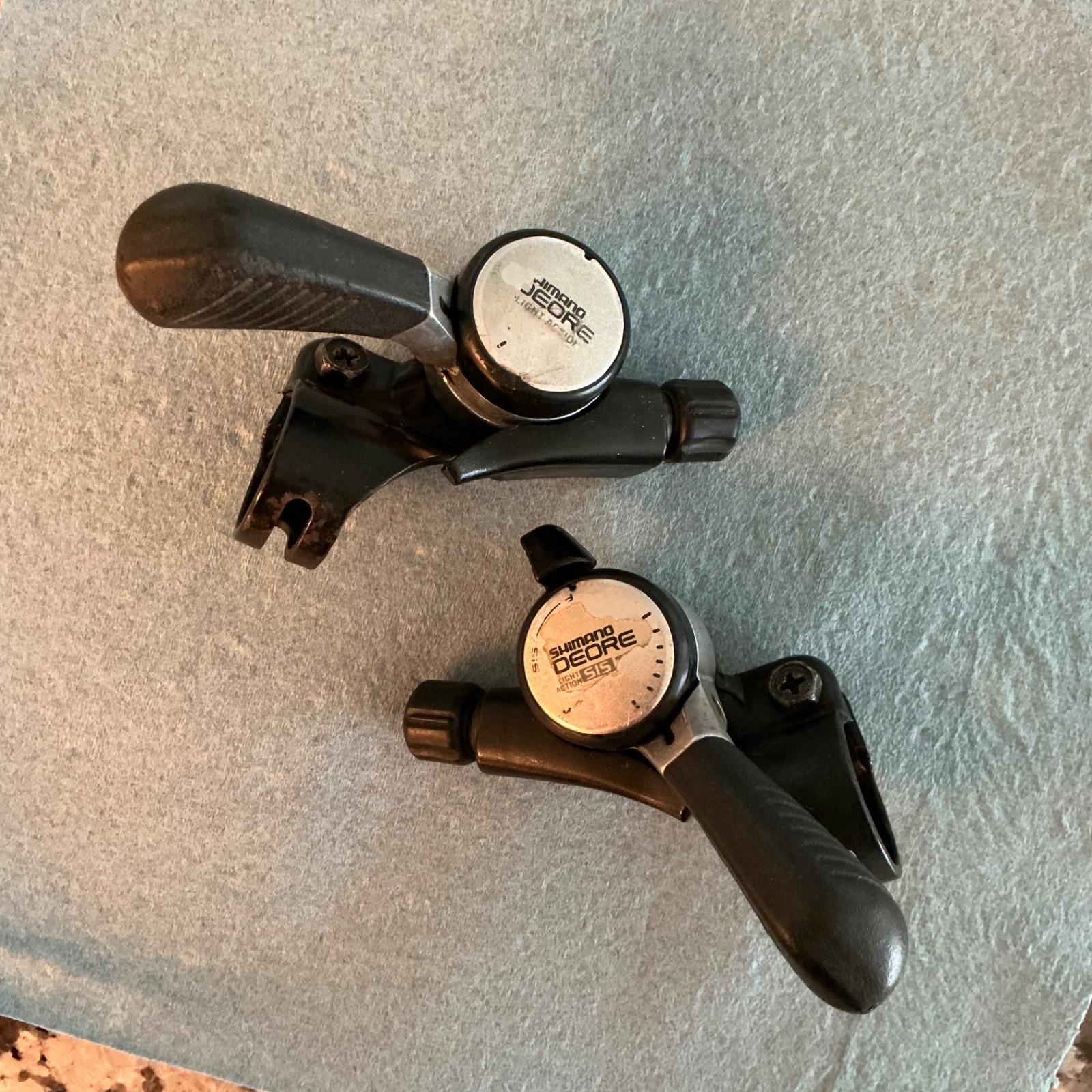 Vintage Shimano Deore SIS Thumb Shifter Set SL-MT62 7 Speed Pair MTB