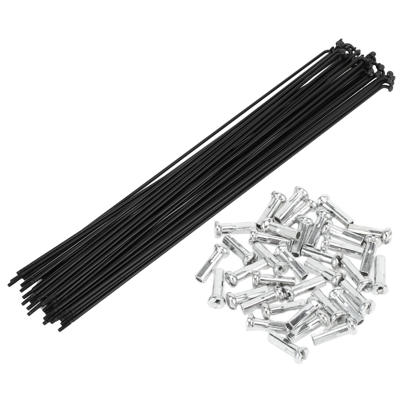 14G 231mm Bicycle Spoke Length Nipple Carbon Steel Black Universal