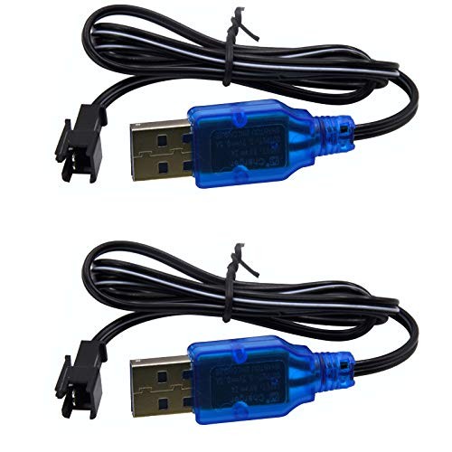 2 Pack 3.7V Lithium Battery Charger Cable with SM-2P Plug Connector for Some